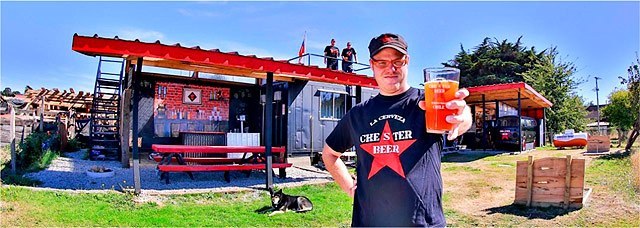 Excellent Chester Beer micro brewery lake-side in Puerto Varas