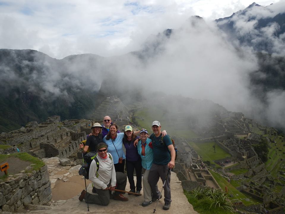 A great shot of a family at Machu Picchu