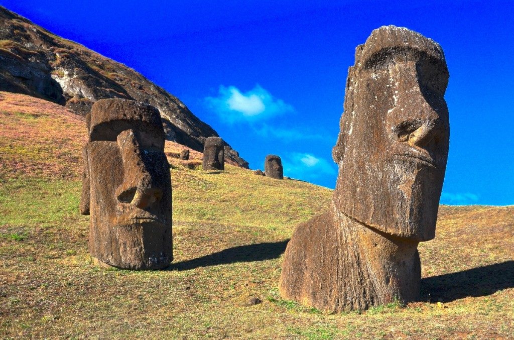 Magical Easter Island with its huge Moai statues