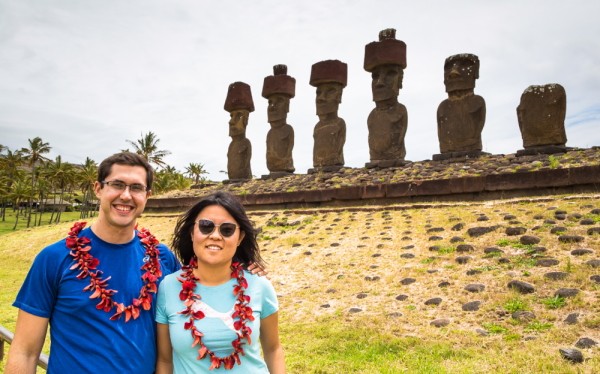 Clients on one of our Easter Island tours