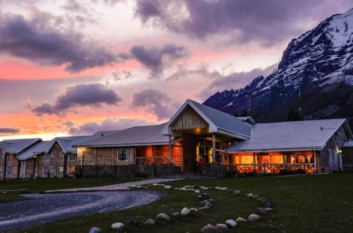 Beautiful scenery surrounds the Las Torres hotel in Torres del Paine