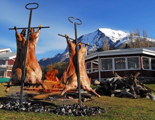 Enjoy a traditional Patagonian asado in the grounds of the hotel