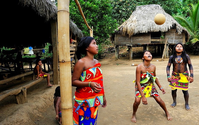 The Embera people are native to the region, many live in isolated villages still