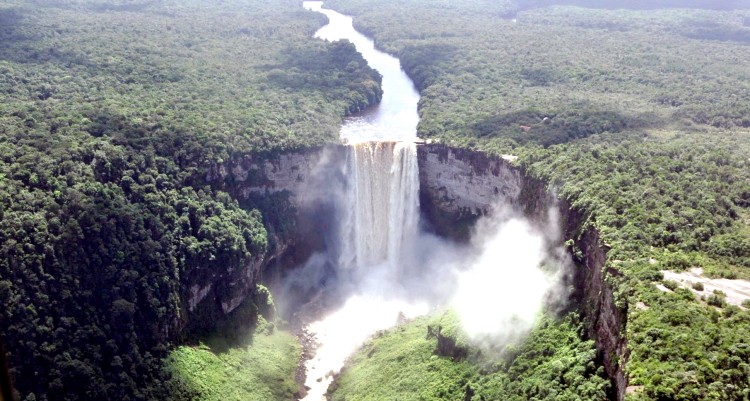 The impressive Kaieteur waterfalls in Guyana